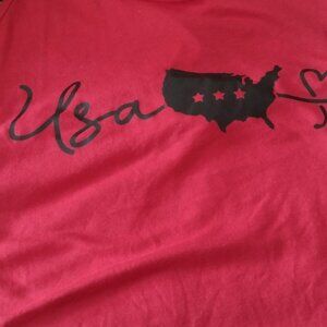New Red USA female tank shirt